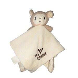 Dan Dee My First Easter Baby Lovey Security Blanket Lamb Rattle Cream Beige Cute